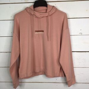 New Columbia Logo II French Terry Hoodie Pullover Faux Pink Women's XS